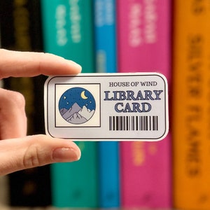 House of Wind 図書館カードステッカー、Bookish ステッカー、ACOTAR ステッカー、Bookish Gift、Romantasy ステッカー、Fantasy Reader ステッカー、