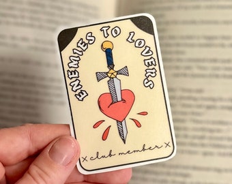 Enemies to Lovers Club Member Sticker, The Tropes Sticker, Book Tropes Sticker, Bookish Trope Sticker, Enemies to Lovers Sticker, Book Merch