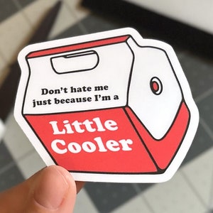 Little Cooler Sticker, Don’t Hate Me Because I’m A Little Cooler Sticker, Humor Sticker, Funny Sticker, Waterproof Sticker