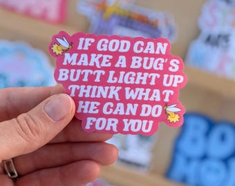 If God Can Sticker, Christian Sticker, Jesus Sticker, God Loves You Sticker, Waterproof Sticker