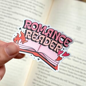 Romance Reader Sticker, Bookish Sticker, Reader Sticker, Kindle Sticker, Bookish Merch, Book Merch, Book Sticker, Waterproof Sticker