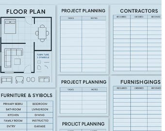 Editable Self-Build Floor Plan Template | DIY Home Layout Planner PDF + Canva | Drag-and-Drop Symbols | A3 & Letter
