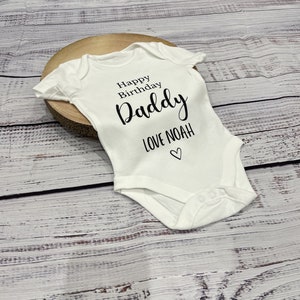 Happy 1st Birthday as my DADDY Baby Vest - First Birthday as a Daddy Vest - Daddy Birthday Bodysuit - Daddy Birthday Gift - New Daddy Gift