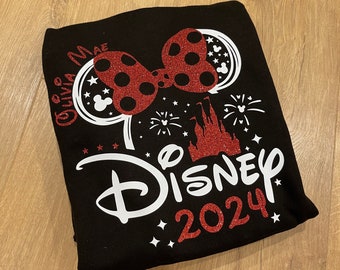 Personalised Disneyland Hoodies, Disney Family Hoodies, Disney Hoodie, Disneyland Paris 2024 Hoodie, Mickey And Minnie Hoodies, Disney Top