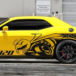 Fits Dodge Challenger 2015 - 2021 1320 Bee Decal Graphic Side Design