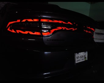 For 2015 - 2023 Charger Tail Light Race Race Track Precut Overlay Rear Decal...