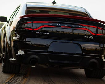 For 2015 - 2023 Charger Tail Light Track Precut Overlay Rear Decal...