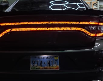 For 2015 - 2023 Charger Tail Light Bandana Styled Precut Overlay Rear Decal...