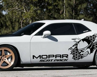 For 2013 - 2023 DODGE CHALLENGER HONEYCOMB Bee Side Design Mopar (Includes Both Sides)