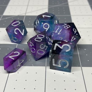 Space Nebula Sharp Edge Dice set