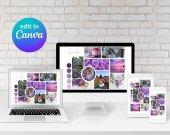 Vision Board Manifest Happiness Editable in Canva, Mood Board for Women or Men Inspiring, Positive Affirmations Abundance Law of Attraction