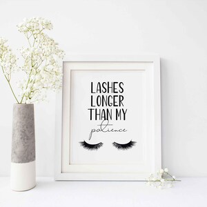 Lashes wall art, beauty salon wall art, Girl boss wall art printable, Instant download