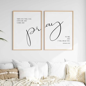 Pray Scripture verse wall art printable, Instant download