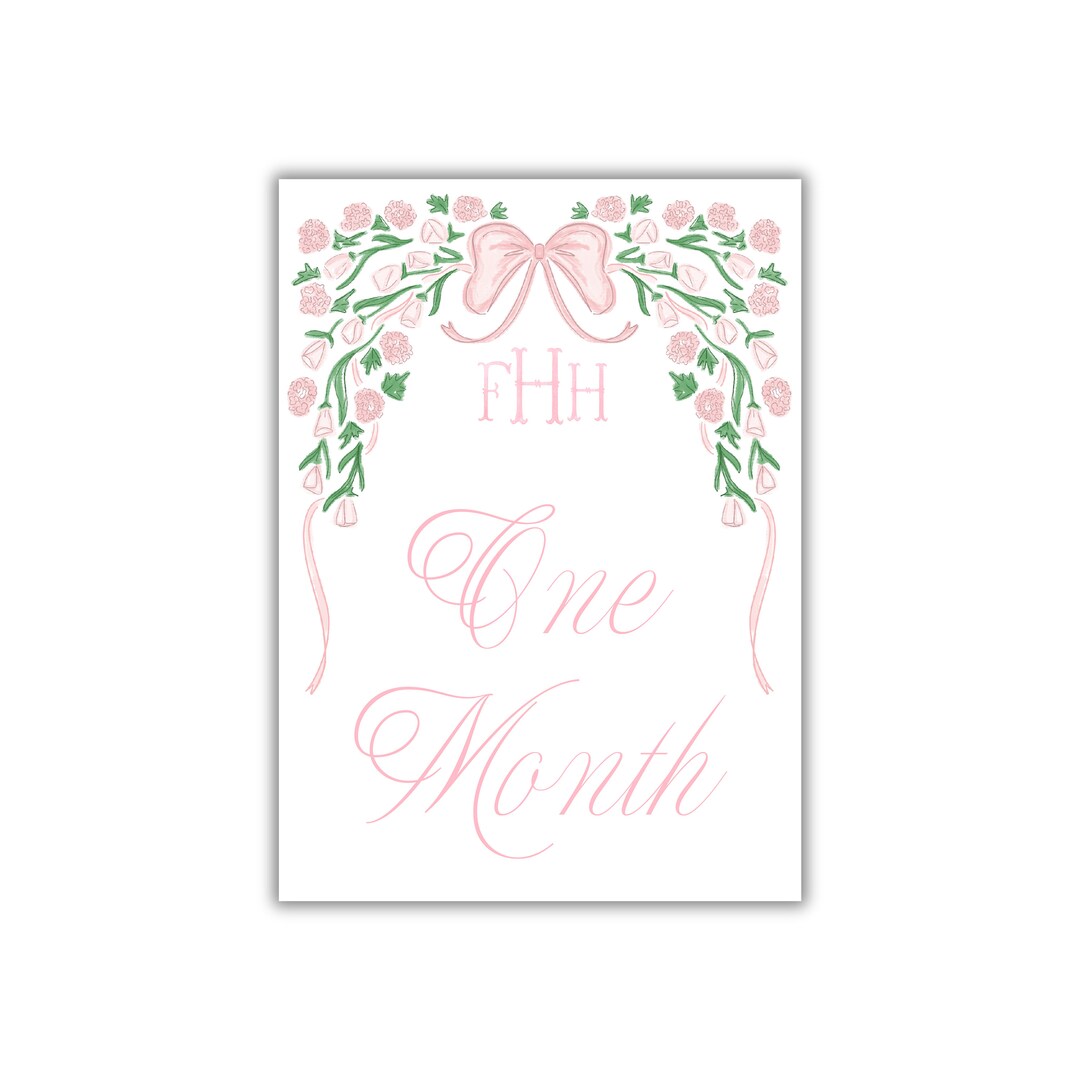 Floral Milestone Cards / Watercolor Florals / Baby Girl Milestones ...
