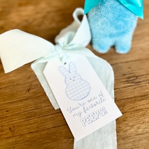 Aquarell Ostergeschenkanhänger oder Aufkleber / Peeps