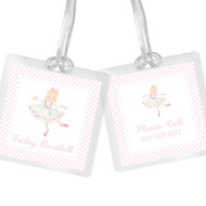 Personalized Bag Tag, Diaper Bag Tag, Laminated Bag Tag, Personalized Laminated Bag Tag, Luggage Tag, Watercolor Crest Bag Tag, Stroller Tag