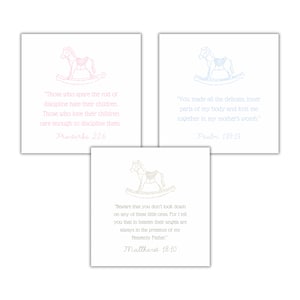 Kinderzimmer Schriftkarten / Aquarell Schaukelpferd Schriftkarten / Babyparty Geschenk / Kinderzimmer Dekor / Taufe