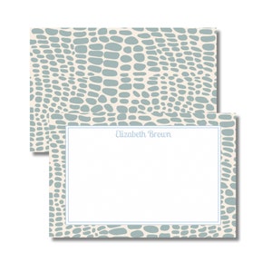 Tarjetas de notas con estampado animal pastel, conjunto estacionario personalizado, tarjetas de notas