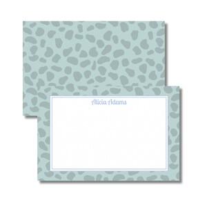 Tarjetas de notas con estampado animal pastel, conjunto estacionario personalizado, tarjetas de notas