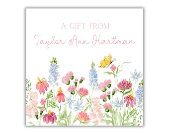 Etiqueta de presente personalizada, cartões de cerco, etiquetas de presente personalizadas, etiquetas de presente em aquarela, etiquetas de presente, etiquetas de presente de família, presente personalizado