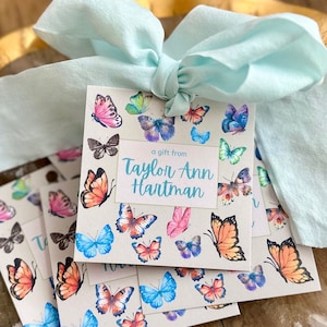 Tags aquarel vlinder, kaarten bijsluiter, gepersonaliseerde cadeaukaartjes, aquarel cadeaukaartjes, gelukkige verjaardag cadeaukaartjes behuizing, vlinders