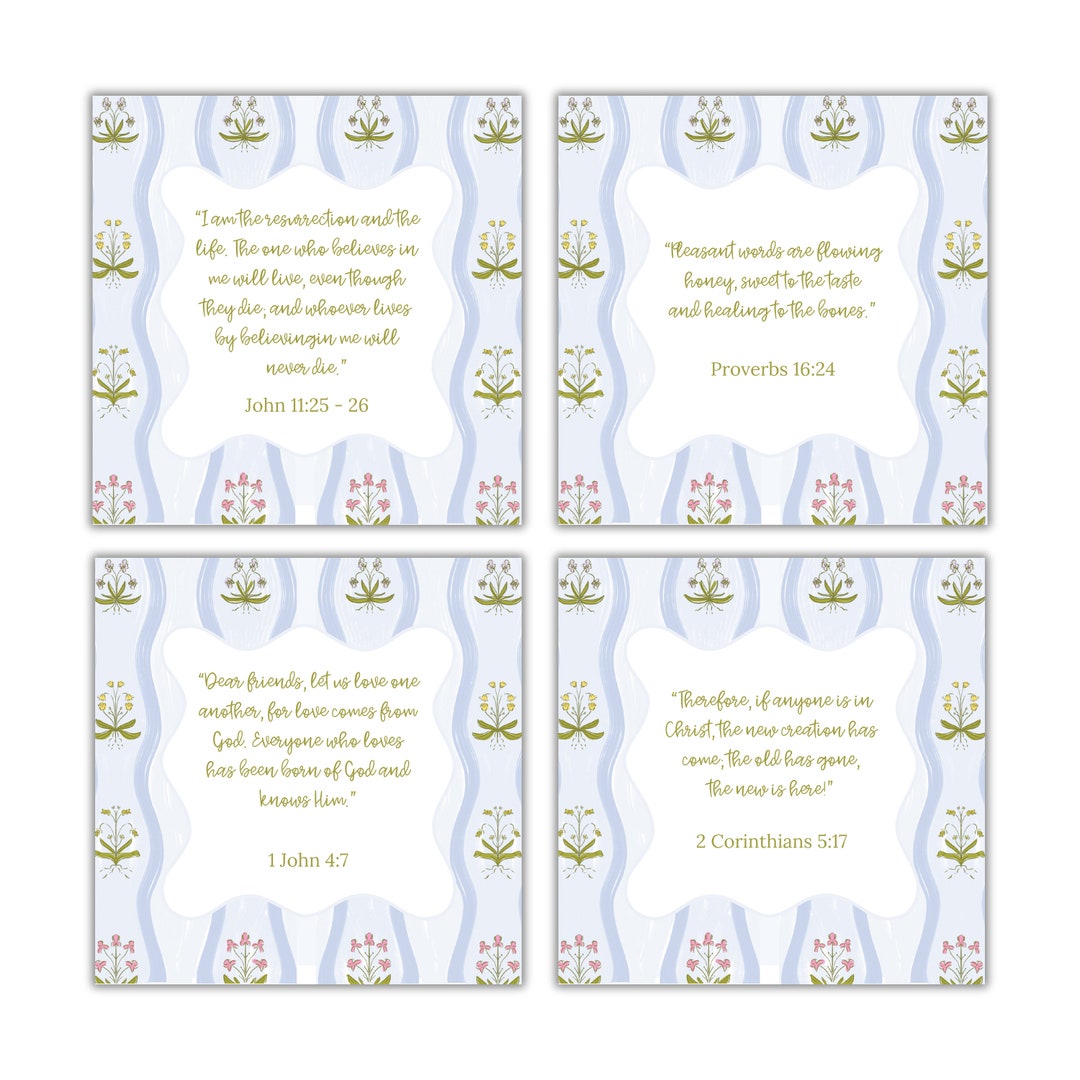 Watercolor Bible Verse Cards, Scripture Gift Set - Etsy