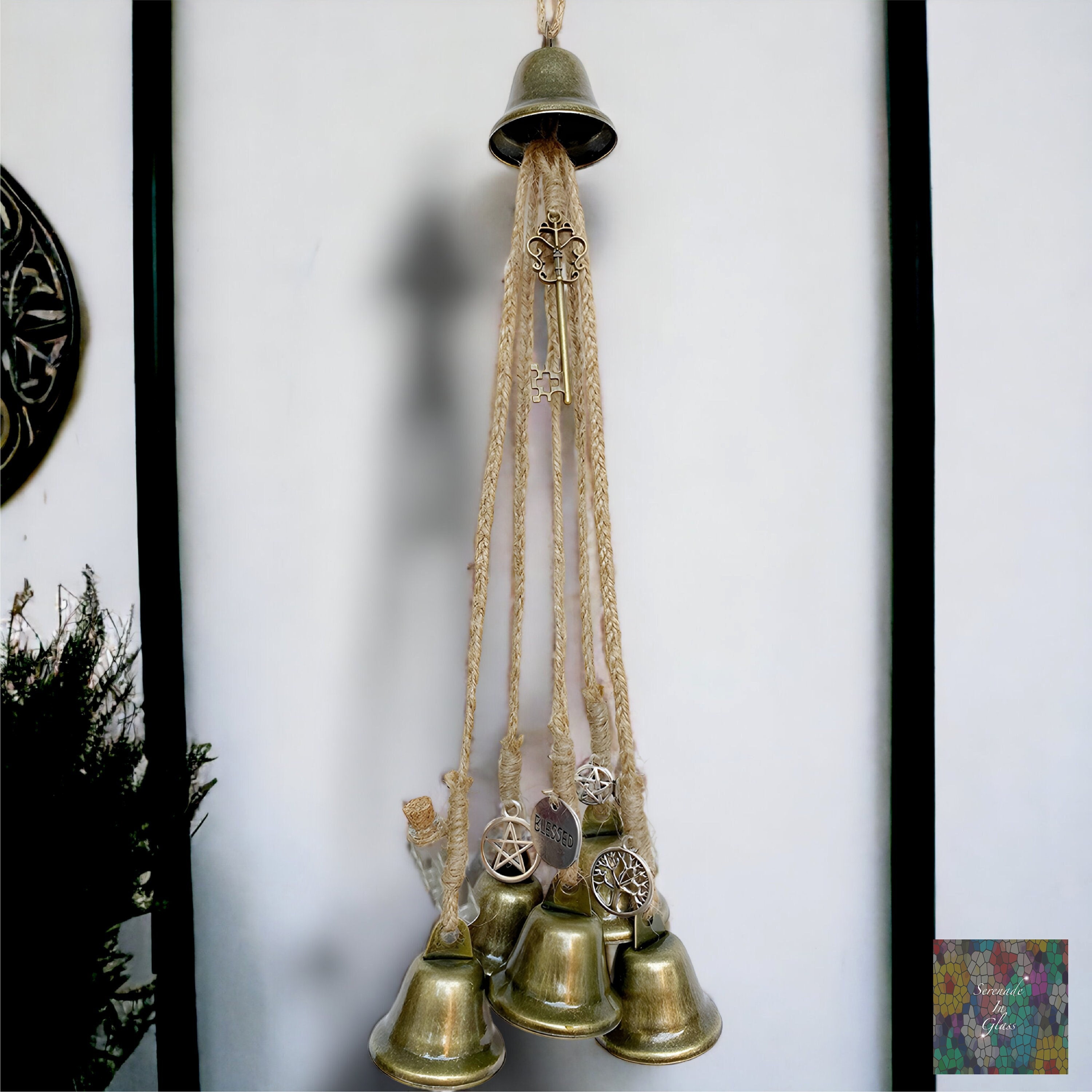 Pagan Wiccan Witch Bells, Protection Hanging Bell, Good Luck, Banish  Negativity, Spiritual Ward Gift, Handmade Brass Bells