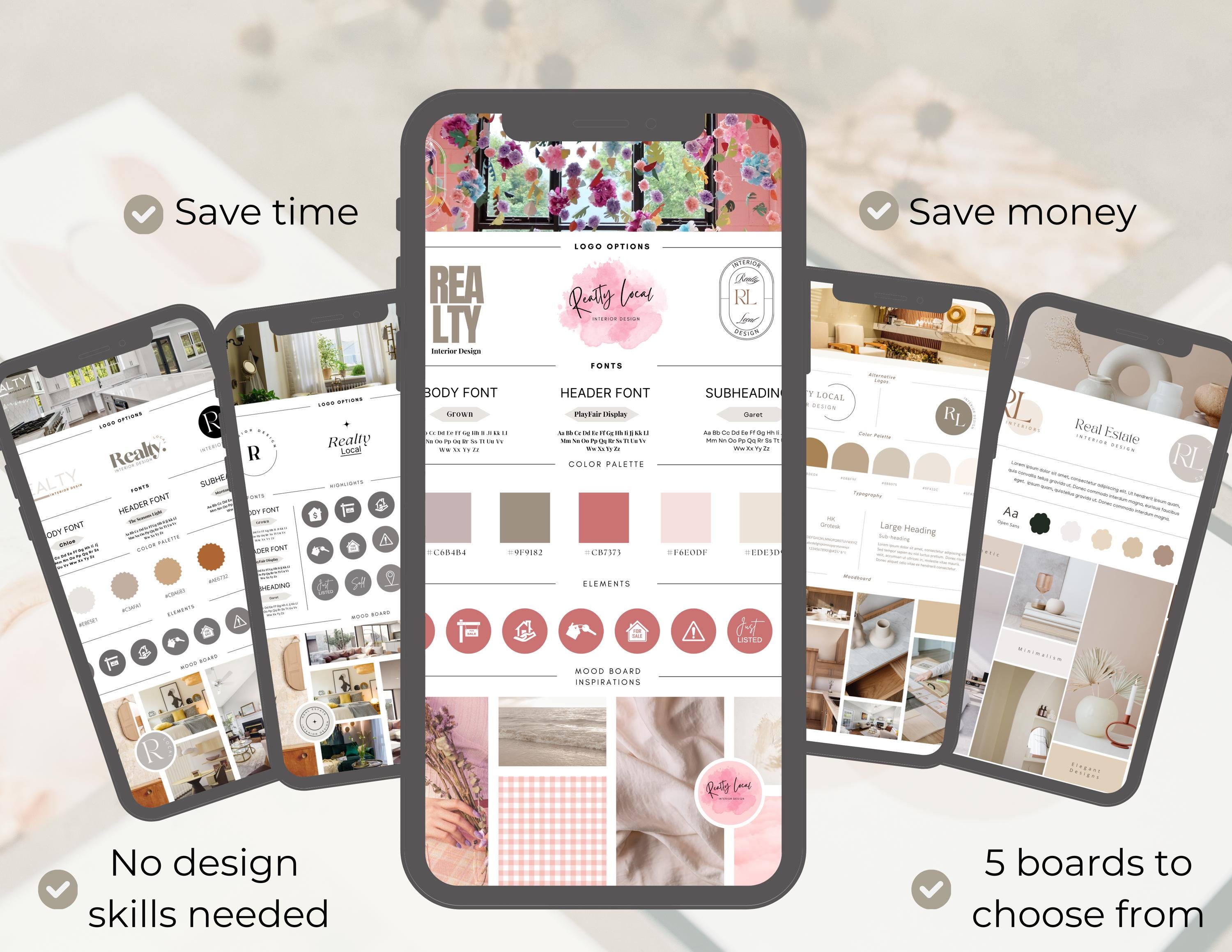 Editable Branding Board Template: DIY Canva Logo Kit (digital Download ...