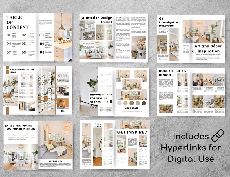 Real Estate Magazine Template: Modern Realtor Branding Kit (canva PDF ...