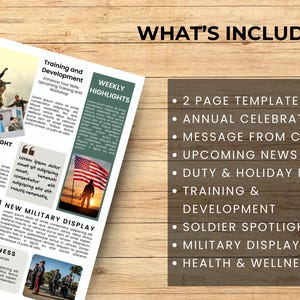 Military Newsletter.pdf Military Newsletter Template: Canva Email Marketing (digital Download ...