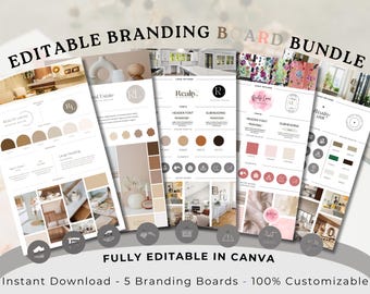 Editable Branding Board Template: DIY Canva Logo Kit (Digital Download)