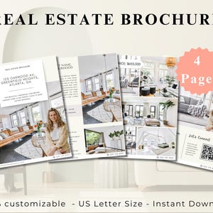 Brochure immobiliare, volantino immobiliare, brochure immobiliare di lusso, brochure per agente immobiliare, marketing immobiliare, brochure bifold
