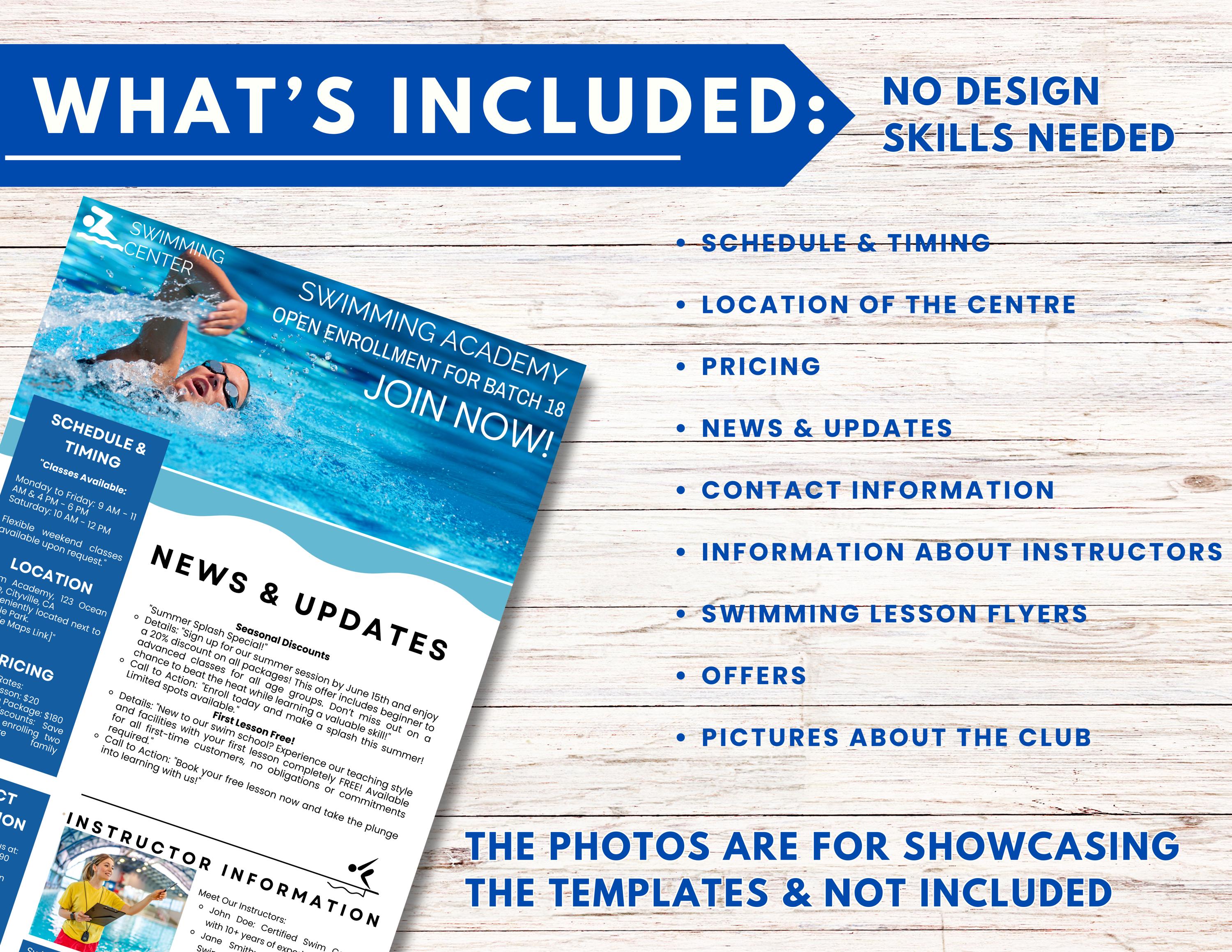 Pool Owner Newsletter Swim Newsletter Template: School Sports, Club Events (digital Download ...