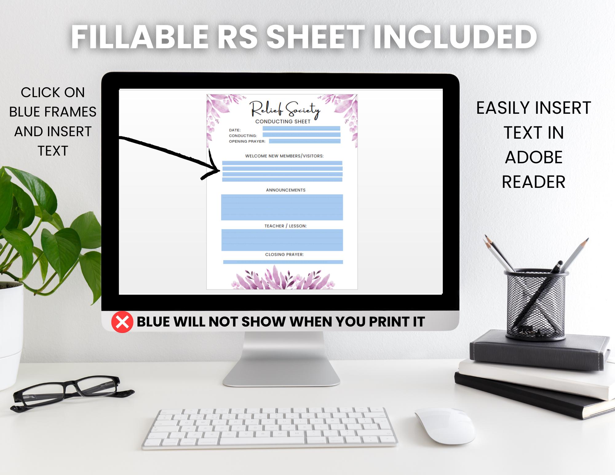 Relief Society Conducting Sheet, LDS Relief Society Conducting Outline ...