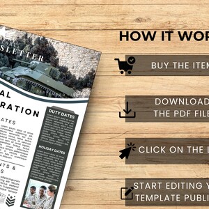 Military Newsletter Template: Canva Email Marketing (digital Download ...