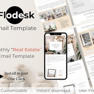 Flodesk Email Template: Modern Realtor Newsletter (PDF)