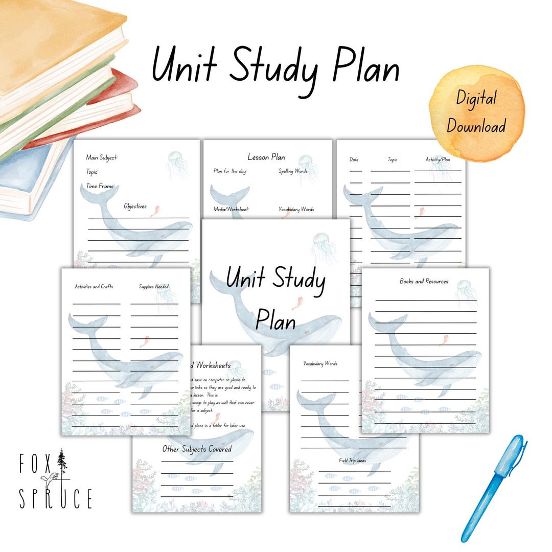 Homeschool Unit Study Planner - Etsy