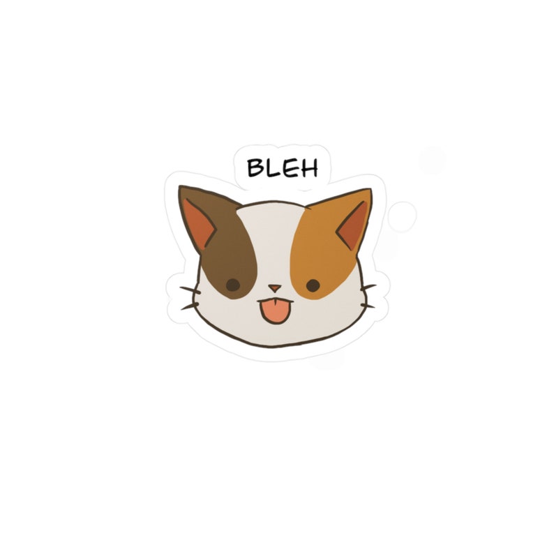 Bleh Cat Sticker - Etsy