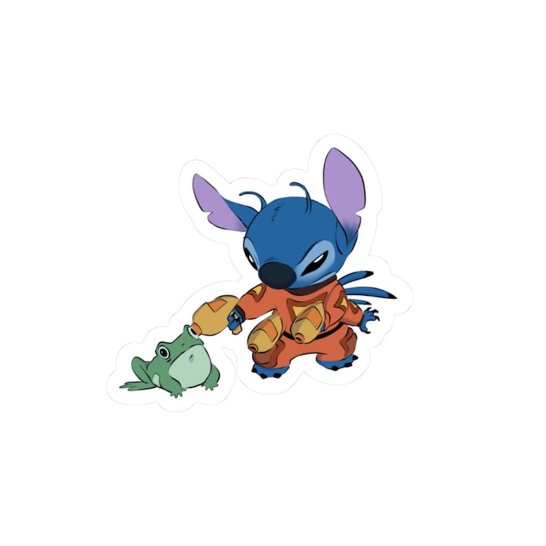 Lilo and Stitch sticker, Disney character sticker, Laptop sticker, Cute sticker, Water bottle sticker, Gift for Disney lover, Cute gift zdjęcie 1