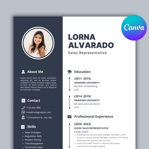 Modello CV Moderno Modificabile per Word | Curriculum Professionale Download PDF Pronto per Uso & Personalizzazione Facile