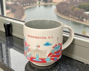 Starbucks Washington DC Coffee Cup, You Are Here Series, 14oz Collectors Mug, Replacement Drinkware