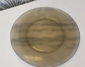 Arcoroc Smokey Brown Dinner Plate, Vintage Glass Tableware, Replacement France Dinnerware