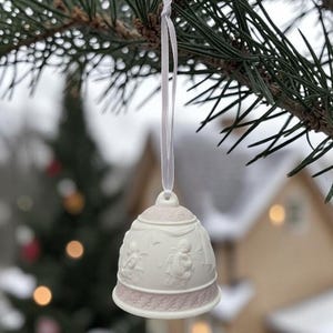 Lladro Porcelain Christmas Bell, Vintage Tree Ornament, 1995 Boxed Yuletide Chime, Made in Spain