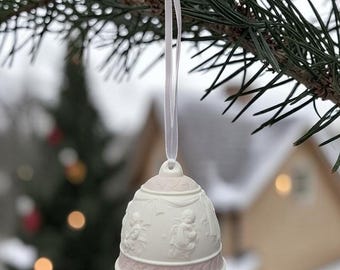 Lladro Porcelain Christmas Bell, Vintage Tree Ornament, 1995 Boxed Yuletide Chime, Made in Spain