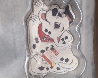 Disney 101 Dálmatas Cake Pan Mold, Vintage Wilton Aluminio Baking Pan, Molde de Pastel de Personaje