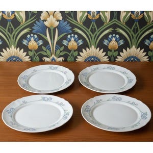 Arcopal Revelation Dinner Plates, Set of 4, Vintage White Opal Glass Tableware, Replacement Dinnerware