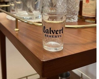 Calvert Reserve "Nothing Finer in American Taste" Shot Glass, Vintage Barware, Replacement Drinkware