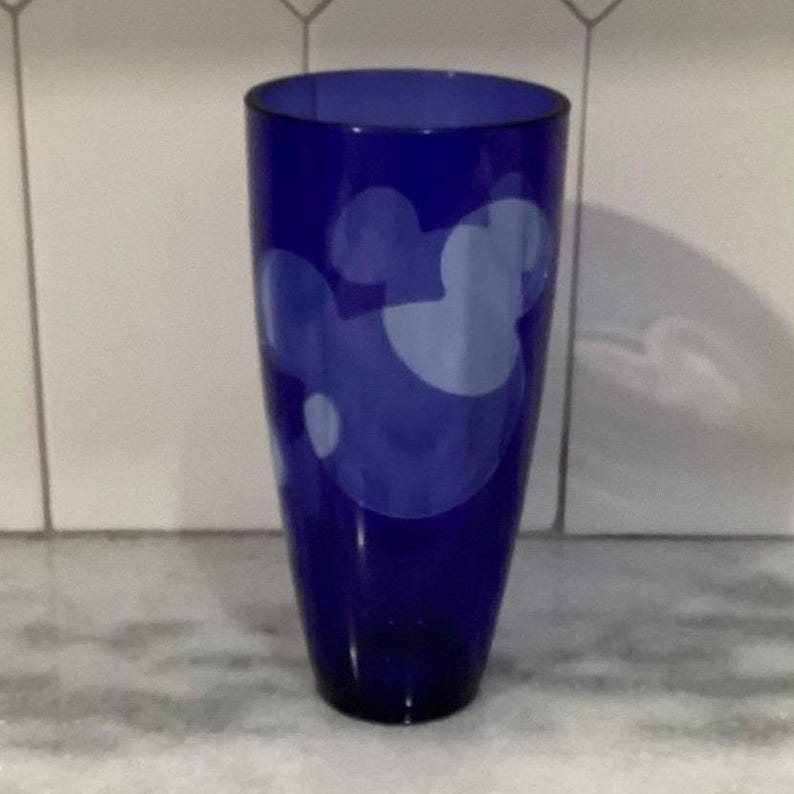 Disney Store Mickey Mouse Blue Tumbler, Vintage Disneyana Drinkware, Replacement Transparent Plastic Cup image 8