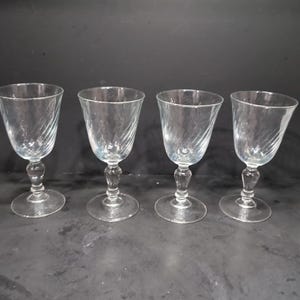 Verres à vin en cristal Luminarc, service vintage en Cristal d&#39;arques-Durand, Cristal Diamant France, Collection Verres