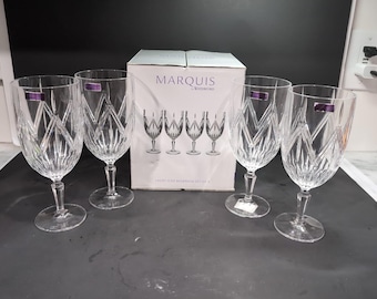 Szklanki do napojów mrożonych Marquis Waterford Brookside, zestaw 4 sztuk, przezroczyste, kryształowe, w pudełku